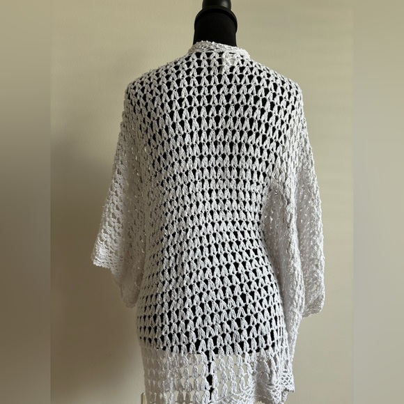 Jessica London white crocheted cardigan - Picture 3 of 4